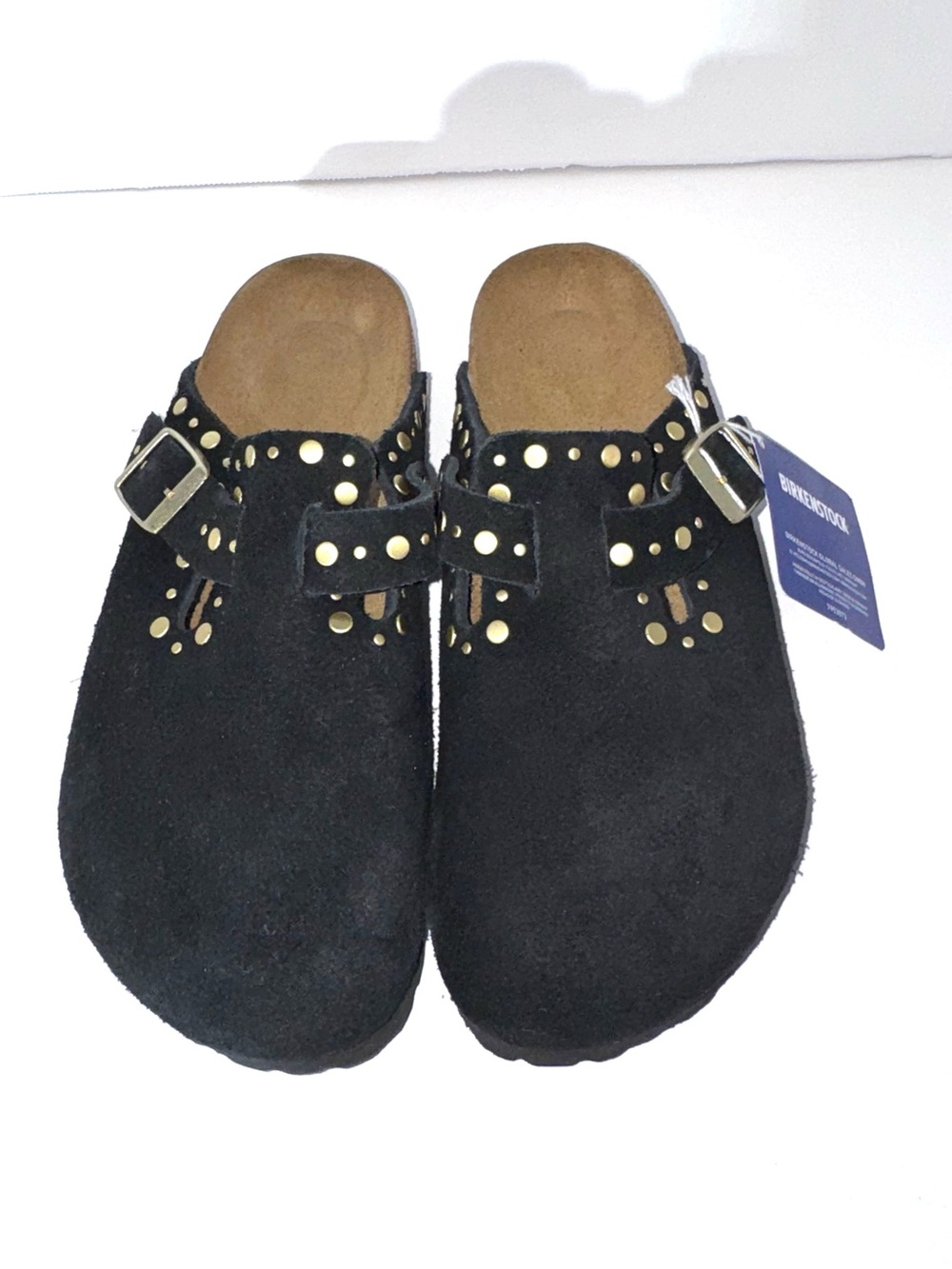 Birkenstock Boston Suede Rivet Studded Clogs